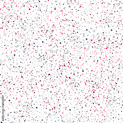 Abstract Spattered Red Pink Blue and Black Dots