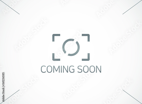 Coming soon. no photo, no image. Picture frame vector illustration.