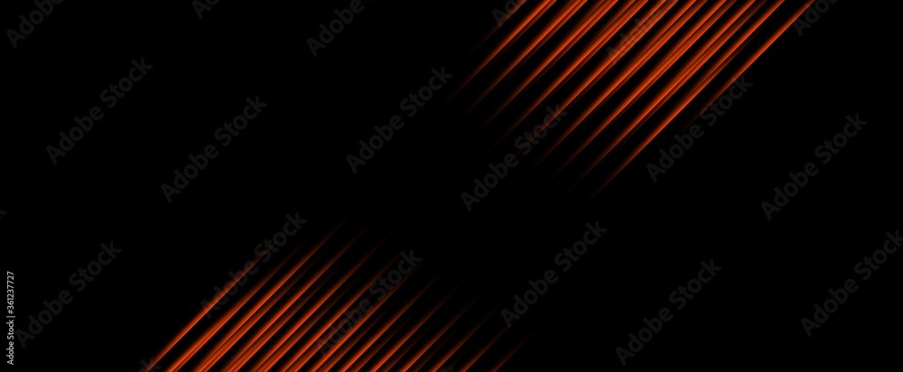Orange abstract concept polygonal tech background.