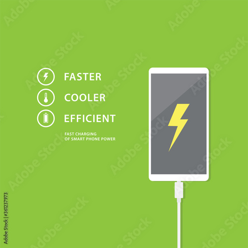 vector design smart phone charging
