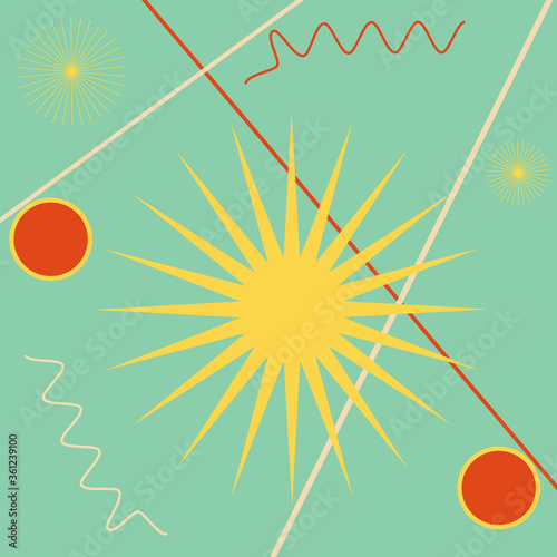 An abstract modernism geometric shape background image.