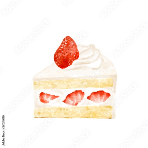ショートケーキ 水彩風イラスト Stock Illustration Adobe Stock