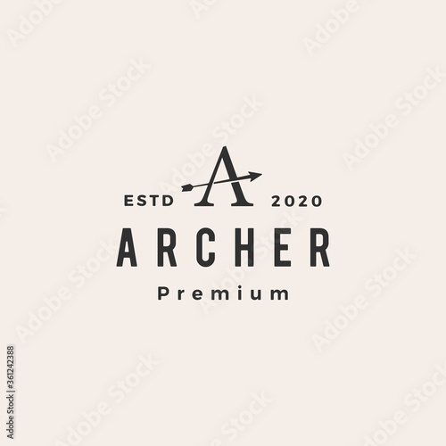archer health hipster vintage logo vector icon illustration