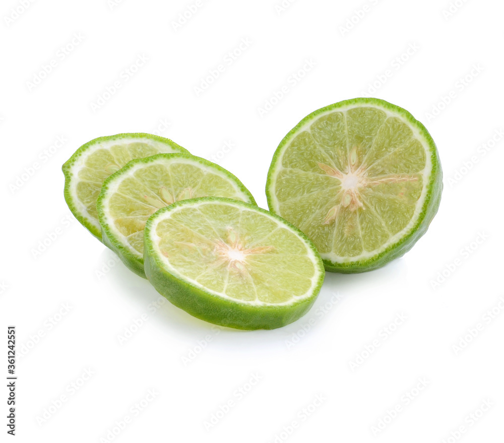 Bergamot fruit isolated on white background