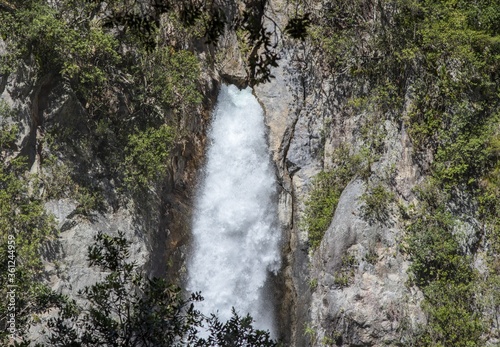 Amazing shot of the Tarawera Falls under the sunlight in New Zealand photo