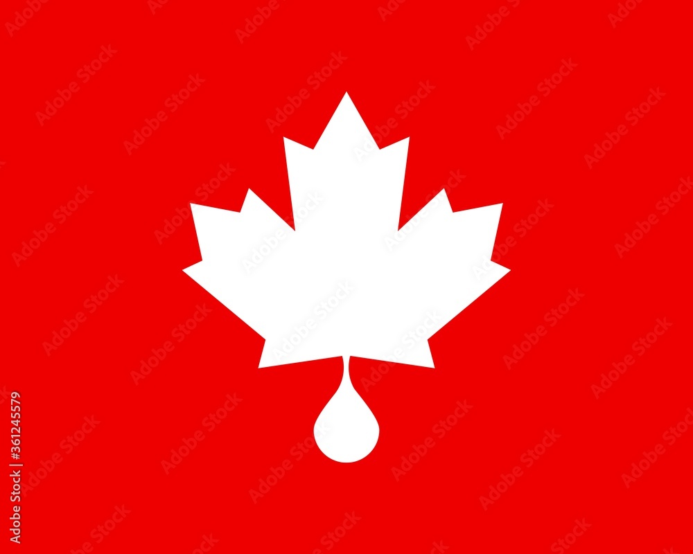 Canada logo with oil drop silhouette Canada logo with oil drop silhouette