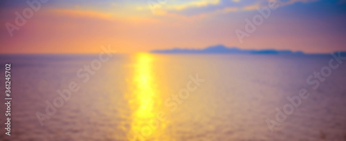 Blurred background of refraction in water