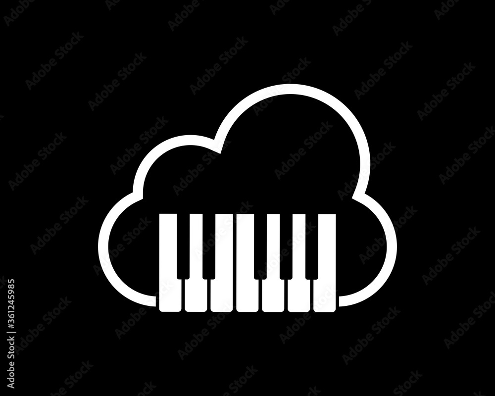 Cloud with piano music Cloud with piano music