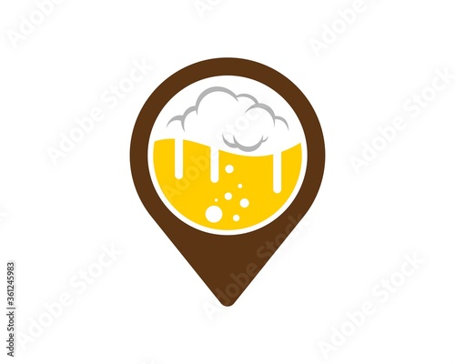 Pin location with beer inside