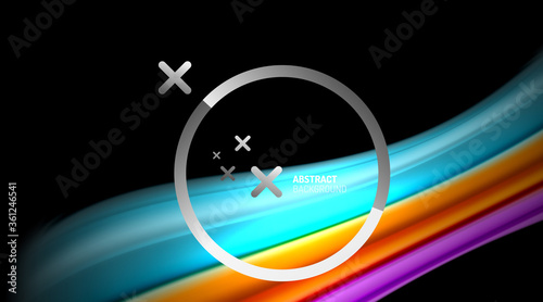 Swirl  curve blurred color lines  holographic rainbow liquid style gradient waves for Wallpaper  Banner  Background  Card  Book Illustration  landing page