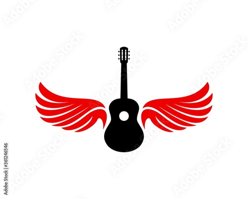 Guitar with spread wing