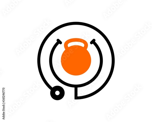 Stethoscope with kettle bell inside