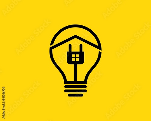 Bulb with cable jack and house