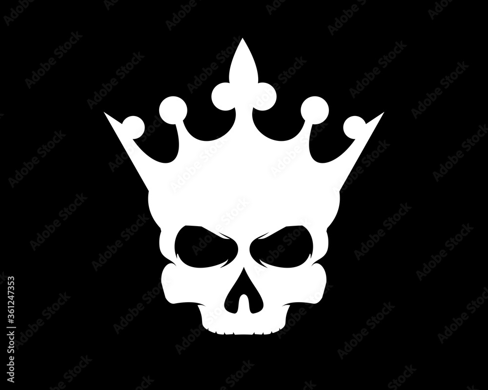 King skull with crown Stock Vector | Adobe Stock