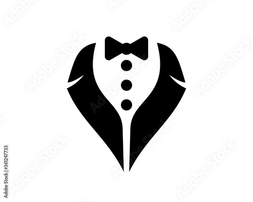 Abstract bartender suit silhouette