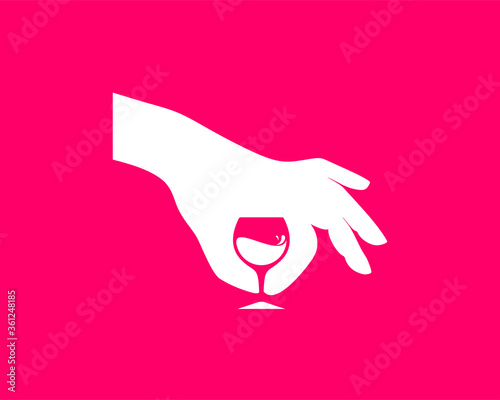 Take wine glass silhouette