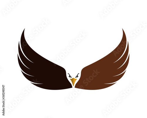 Abstract eagle wings logo