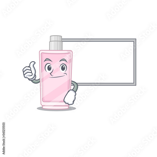 Perfume Caricature character design style with a white board
