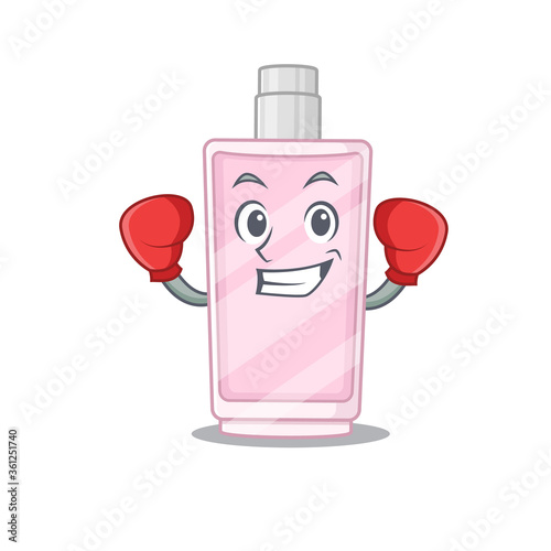 Perfume Caricature character design as a champion of boxing competition