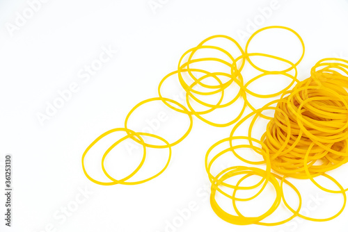 elastic pretty yellow rubber band