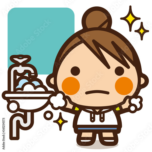 がっこうKids　ウイルスなんかに負けない！しっかり手洗い女子