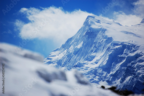 snow covered mountains