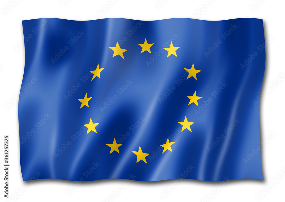 European union flag isolated on white European union flag isolated on white