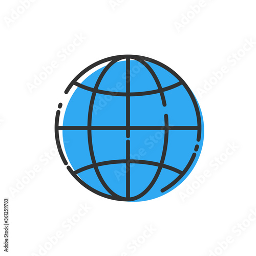 Planet icon. Earth sign. Wo...