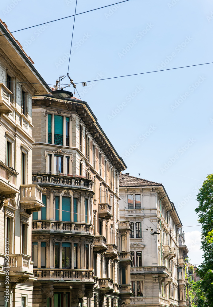 Fototapeta premium Via Aristide de Togni in Milan.