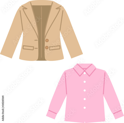 レディースのジャケットとシャツ