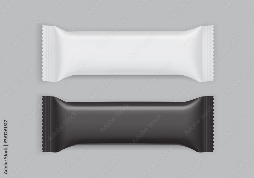 white and black paper packaging isolated on gray background mock up white and black paper packaging isolated on gray background mock up