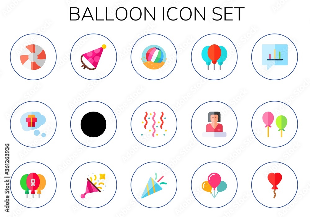 balloon icon set balloon icon set
