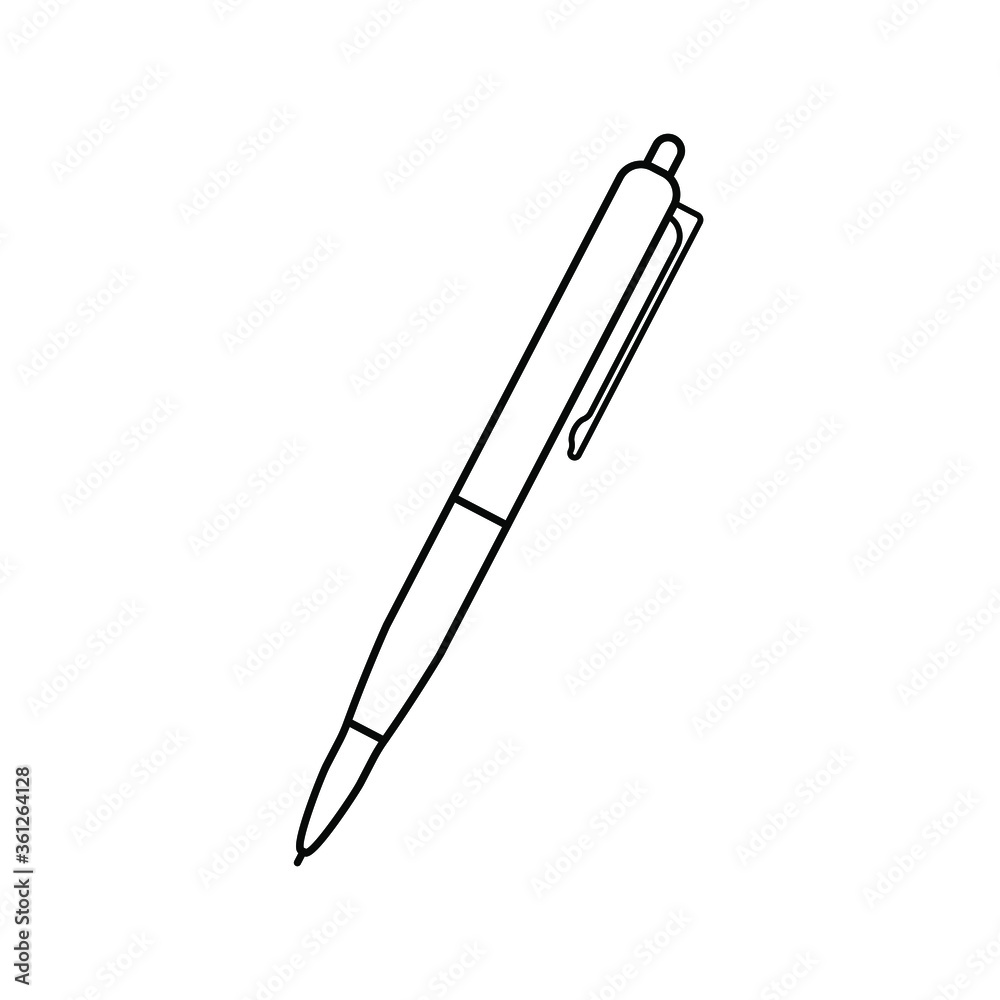 Pen line icon vector Pen line icon vector