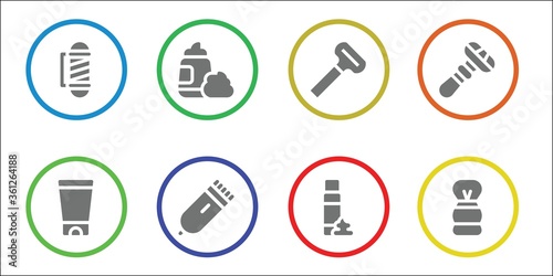 Modern Simple Set of shave Vector filled Icons