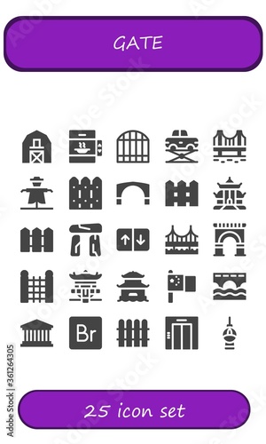 gate icon set
