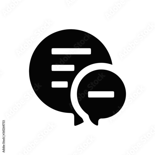 vector illustration icon of speech bubble glyph