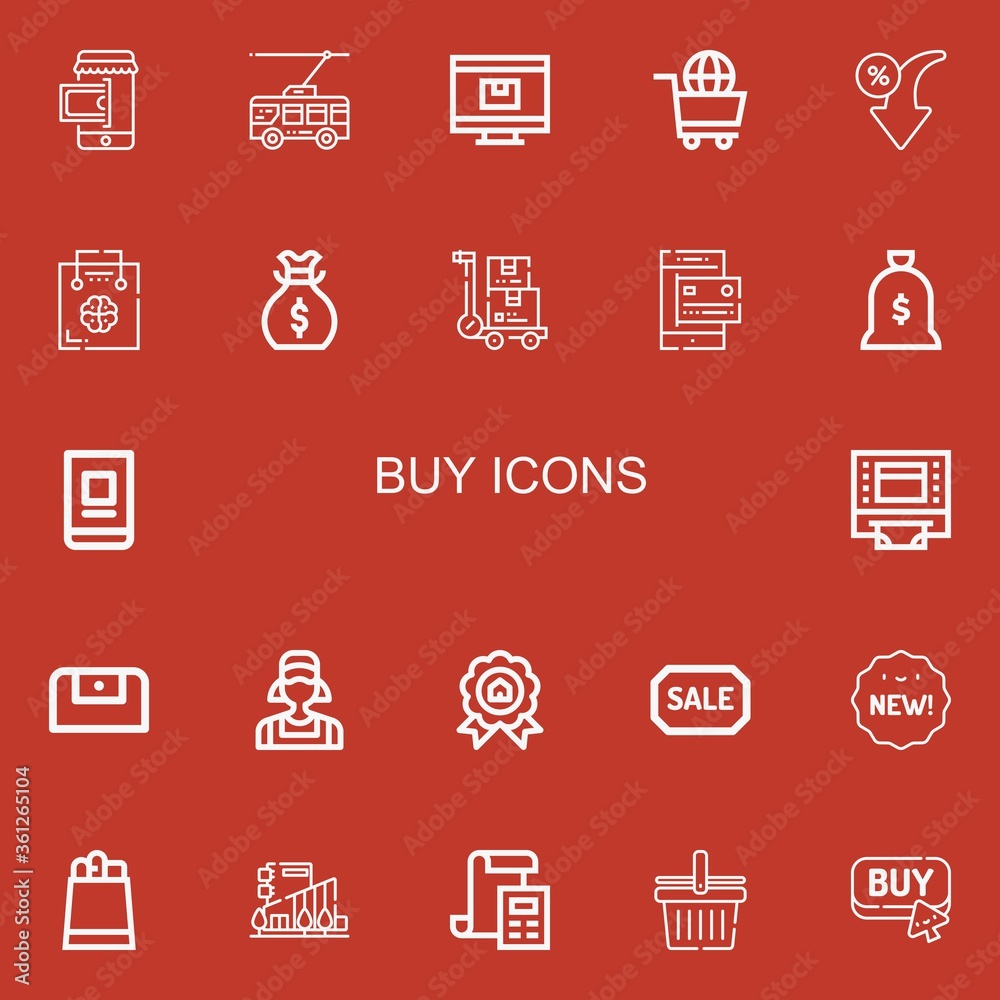 Editable 22 buy icons for web and mobile Editable 22 buy icons for web and mobile