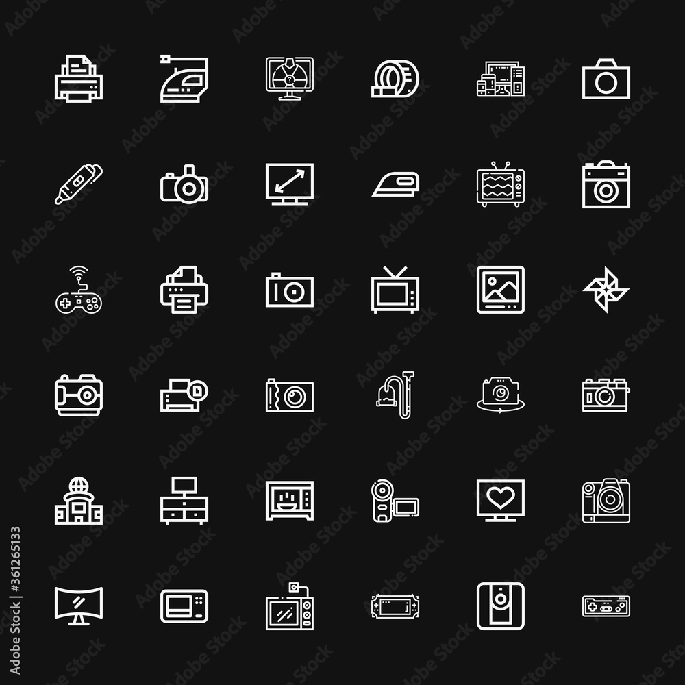 Editable 36 electronics icons for web and mobile