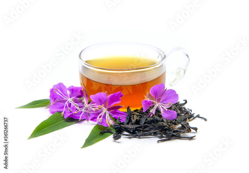 Herbal tea from fermented leaves fireweed (Chamerion angustifolium)