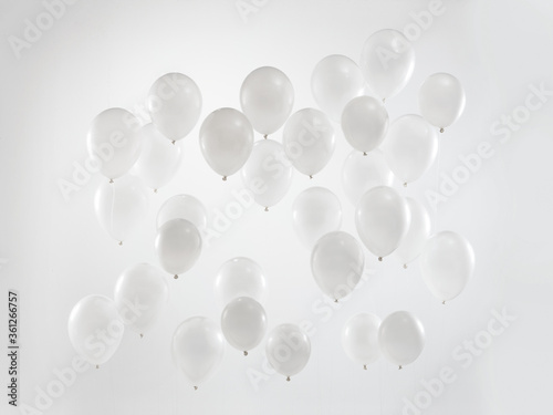 white balloons