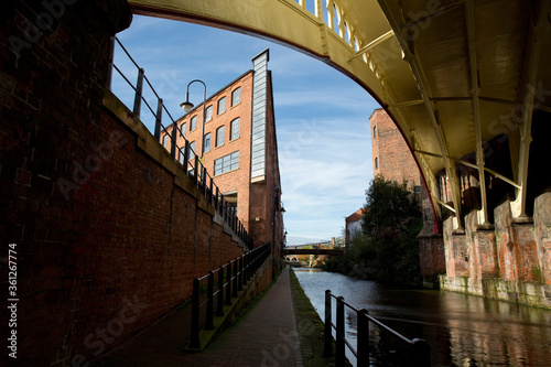 Canvas Print Manchester, Greater Manchester, UK, October 2013,Rochdale Canal in the city cent
