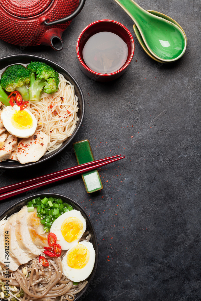 Asian noodle ramen soup Asian noodle ramen soup