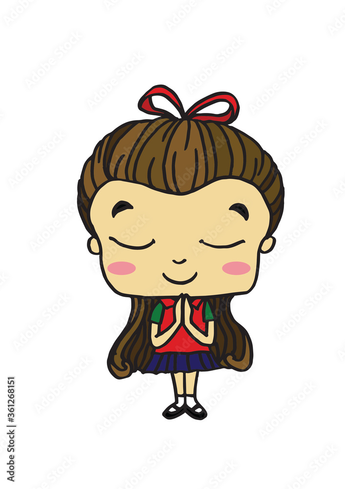 cartoon the girl sawaddee thailand cartoon the girl sawaddee thailand