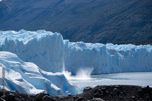Perito Moreno glacier wall in patagonia argentina