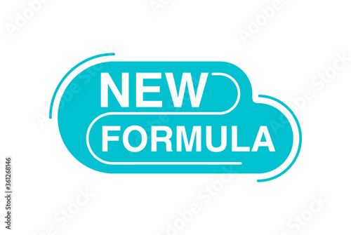 New Formula stamp - rounded emblem for new product line - isolated vector badge