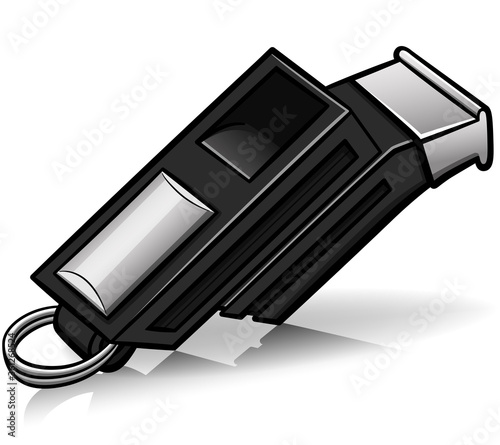 Vector sport whistle cartoon isolated