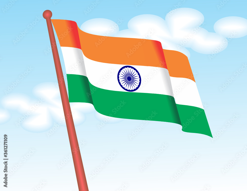 Indian National Flag Stock Vector | Adobe Stock