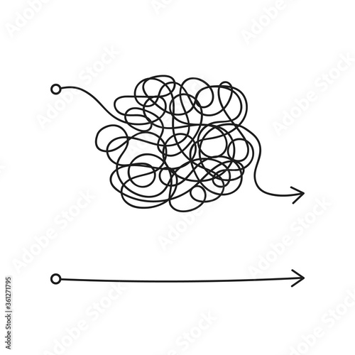 messy line like hard and easy way