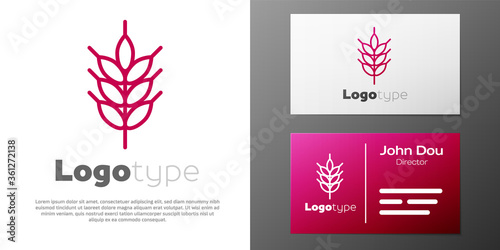 Logotype line Hop icon isolated on white background. Logo design template element. Vector Illustration.