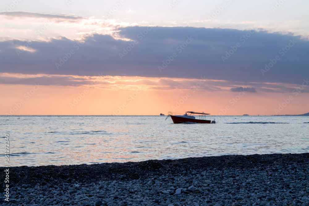 sunset over the sea romantic evening in the tropics sunset over the sea romantic evening in the tropics
